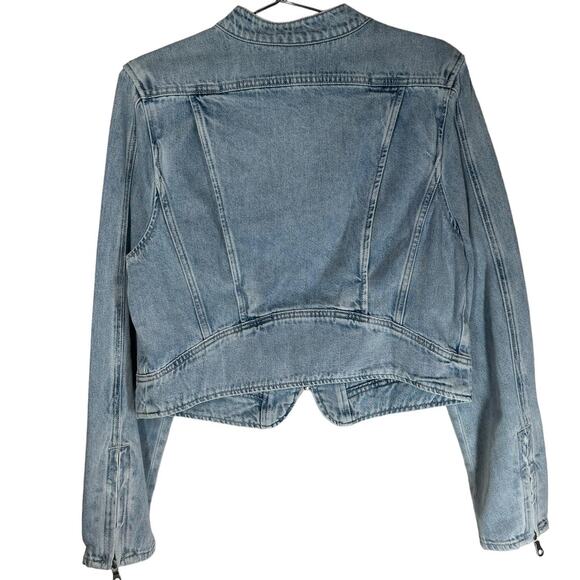 NWT GRLFRND Ash Racer Denim Jacket Angeles CrestLarge Moto - Picture 5 of 13